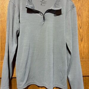 Nike Dri-FIT Light Gray Quarter Zip Top